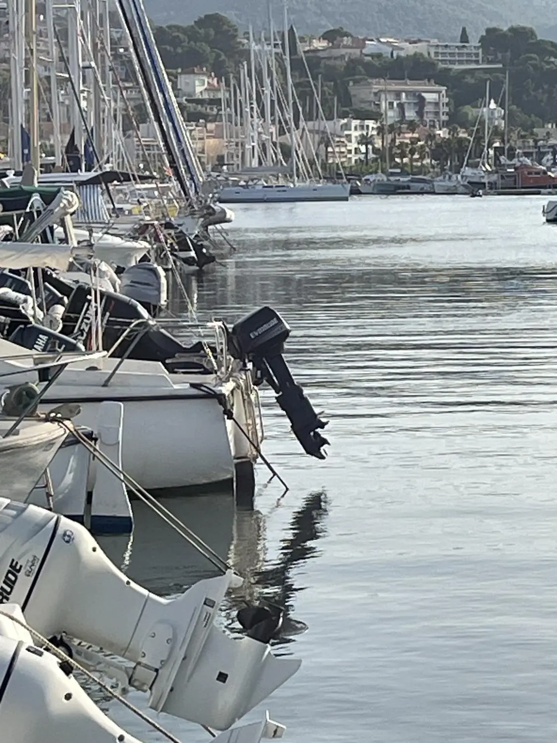 CNSO Daimio — Bateaux amarrés dans une marina, vus partiellement depuis le quai.
